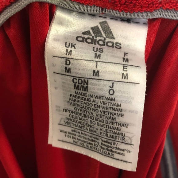 Adidas 3 Stripe Shorts Red - Picture 5 of 5